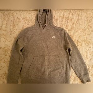In new condition Nike silver grey hoodie